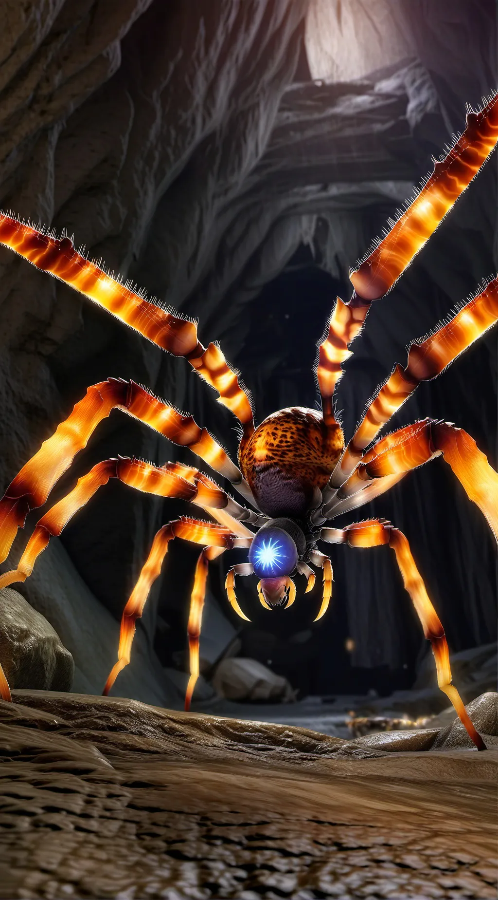 ai character: giant spider background