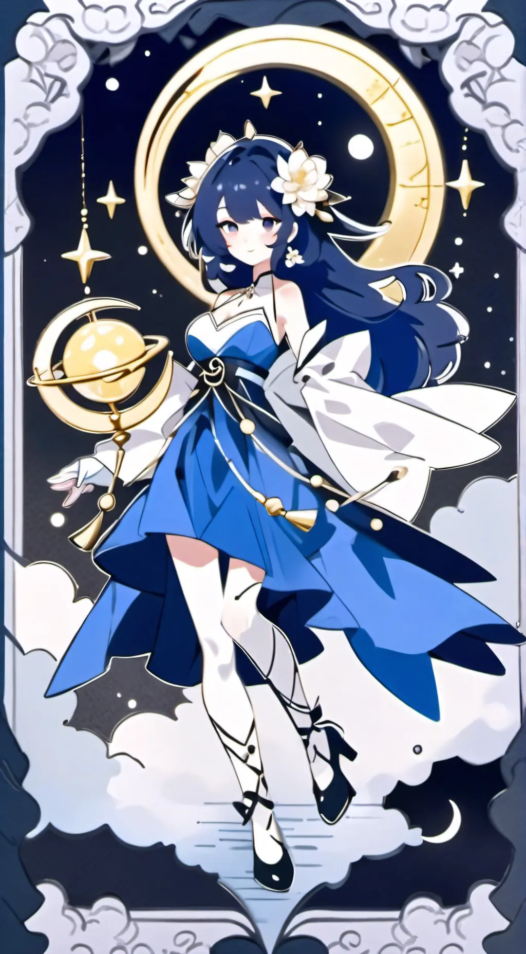 ai character: Moonlight background