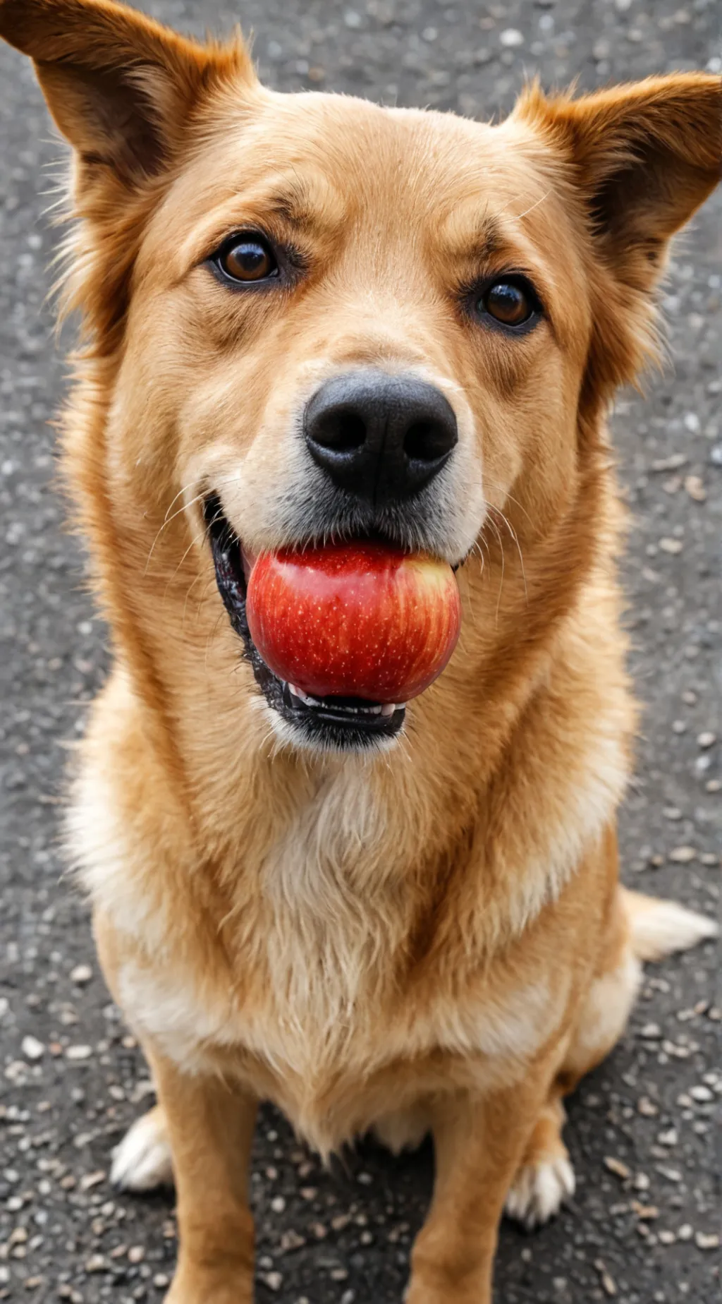 ai character: apple dog background