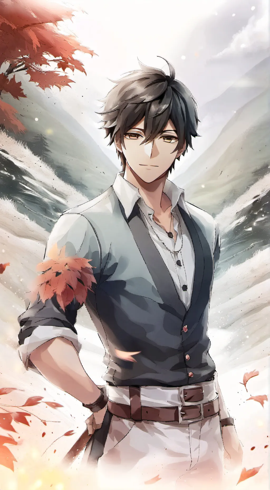 ai character: León cosmos background