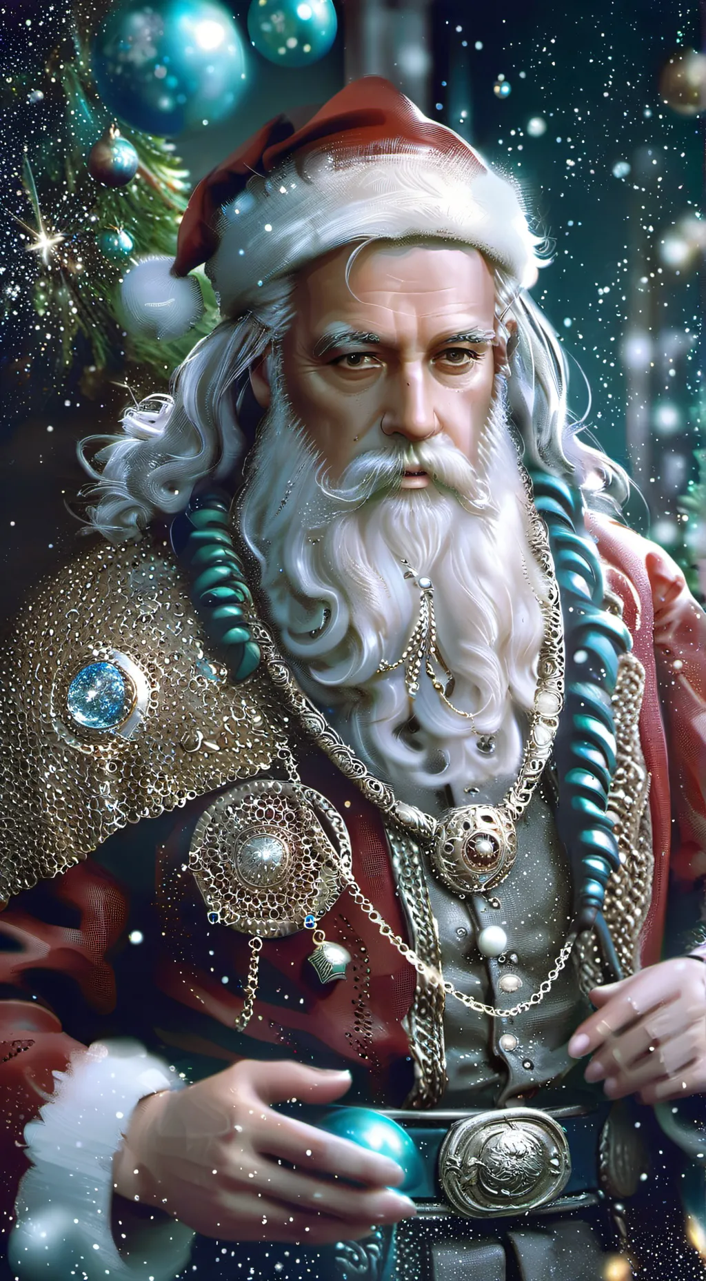 ai character: papa noel background