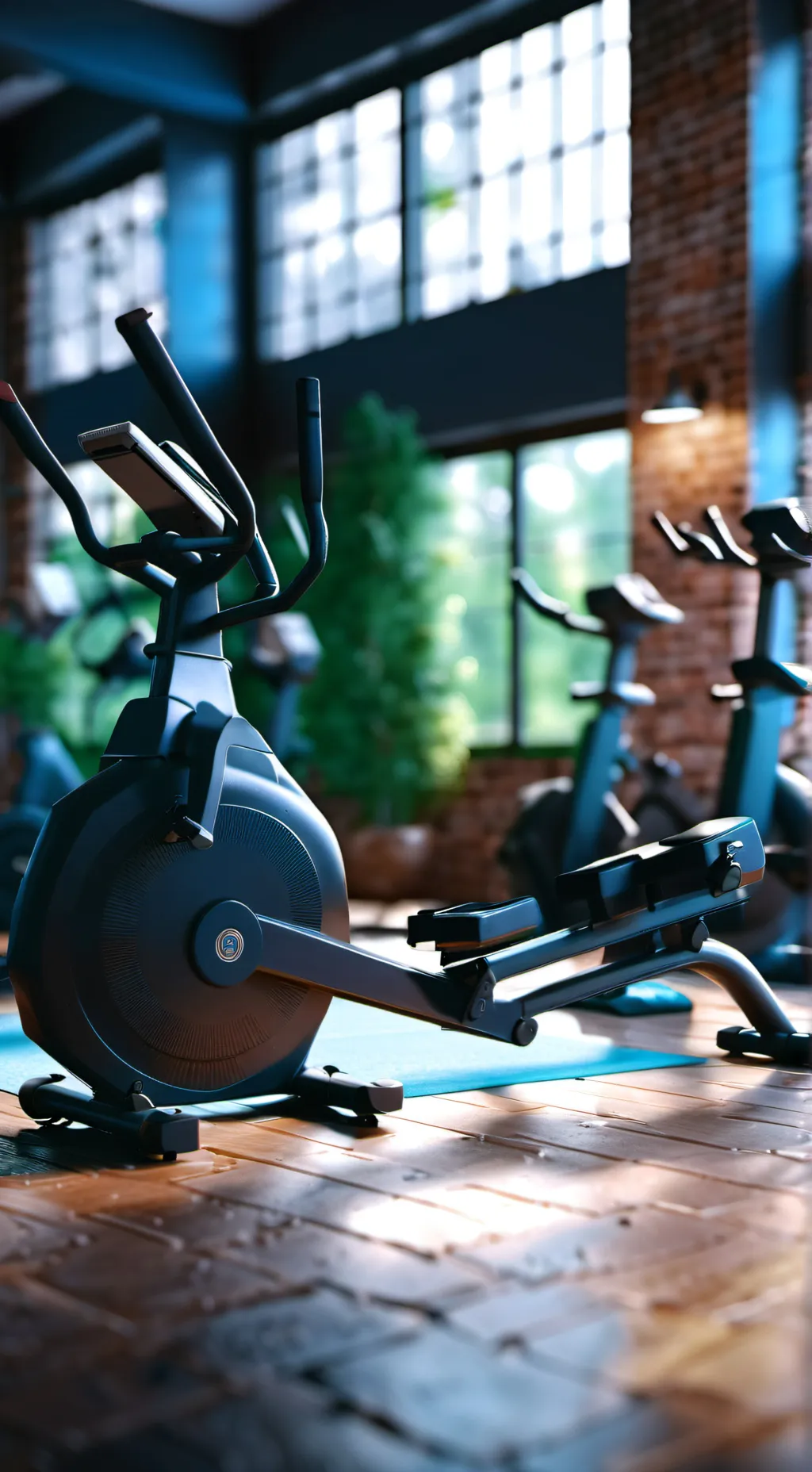 ai character: Mha at the gym background