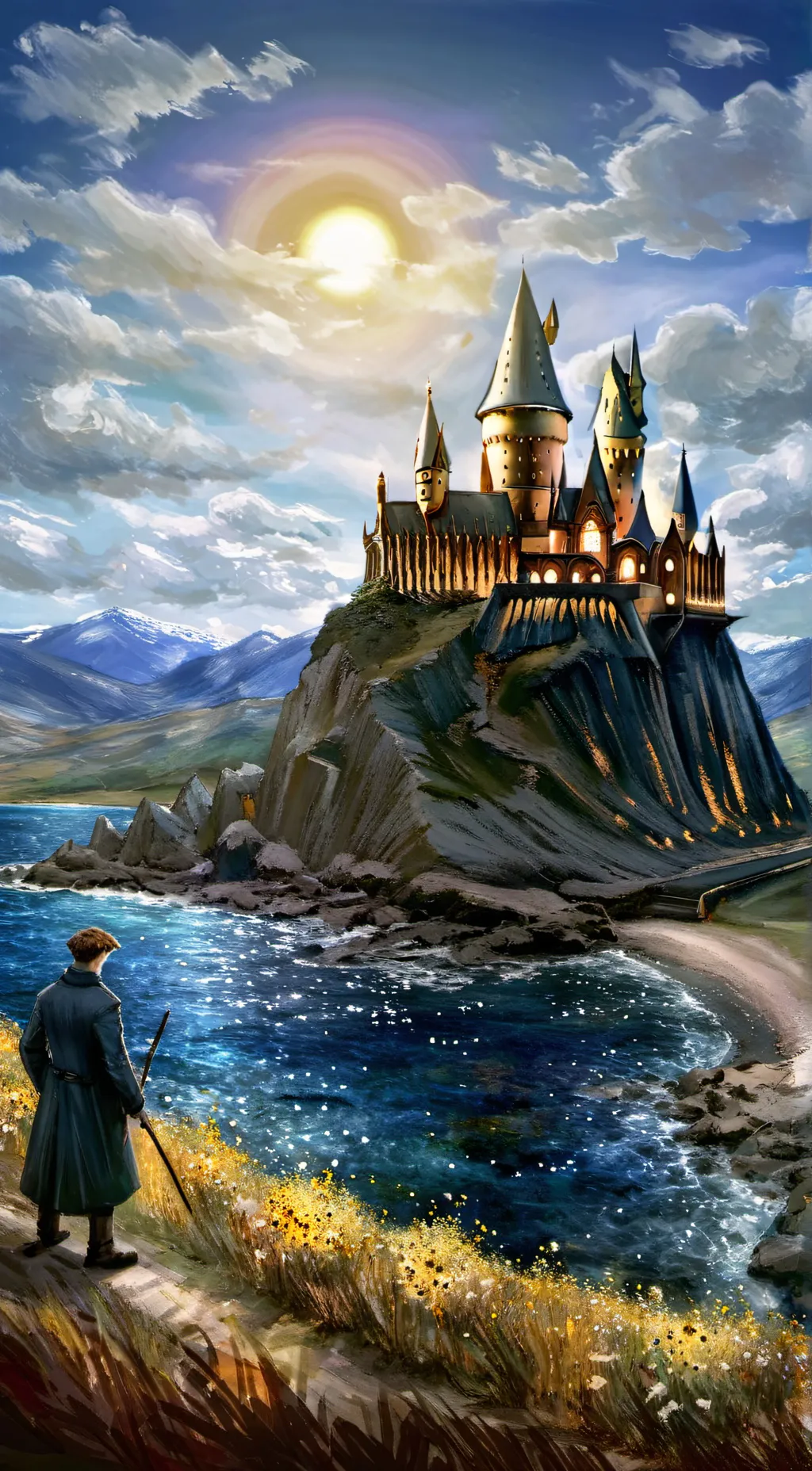 ai character: Hogwartz  background