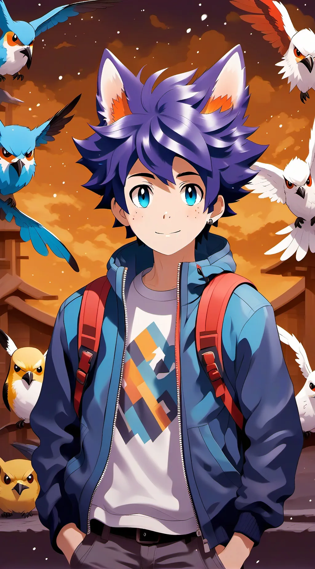 ai character: gato background