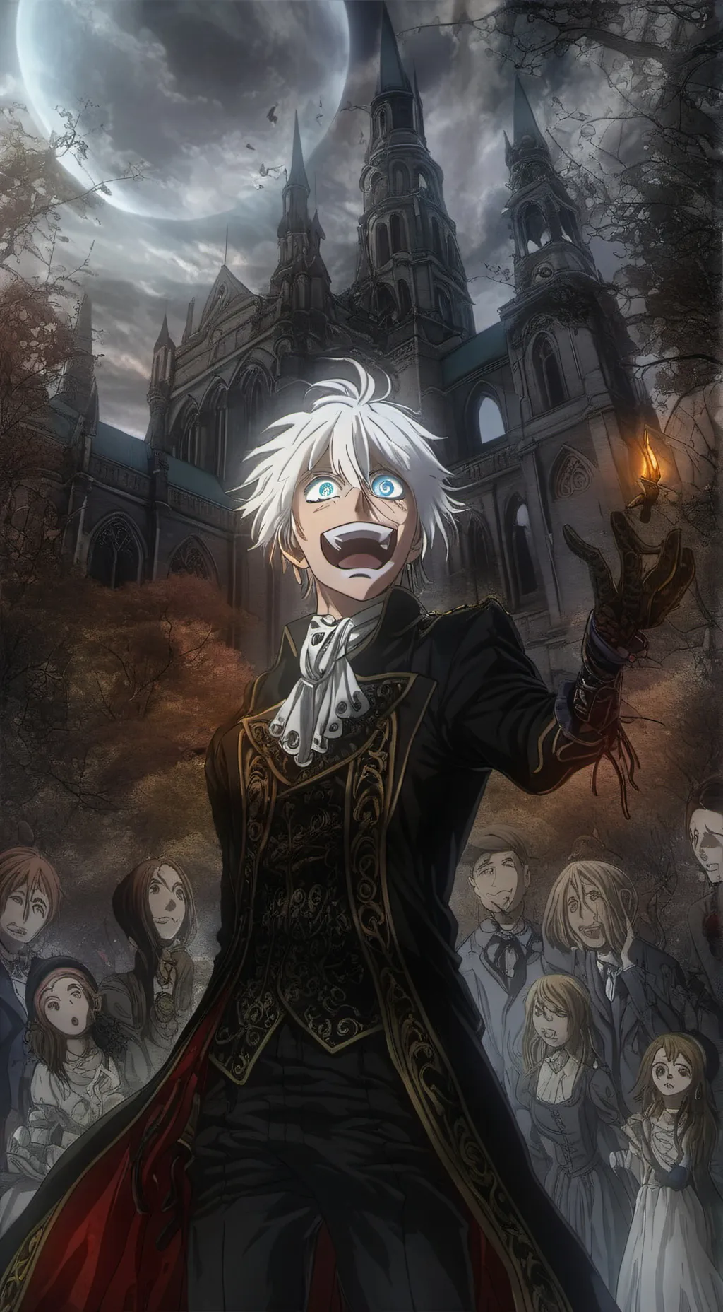 ai character: Freaky+zesty gojo background