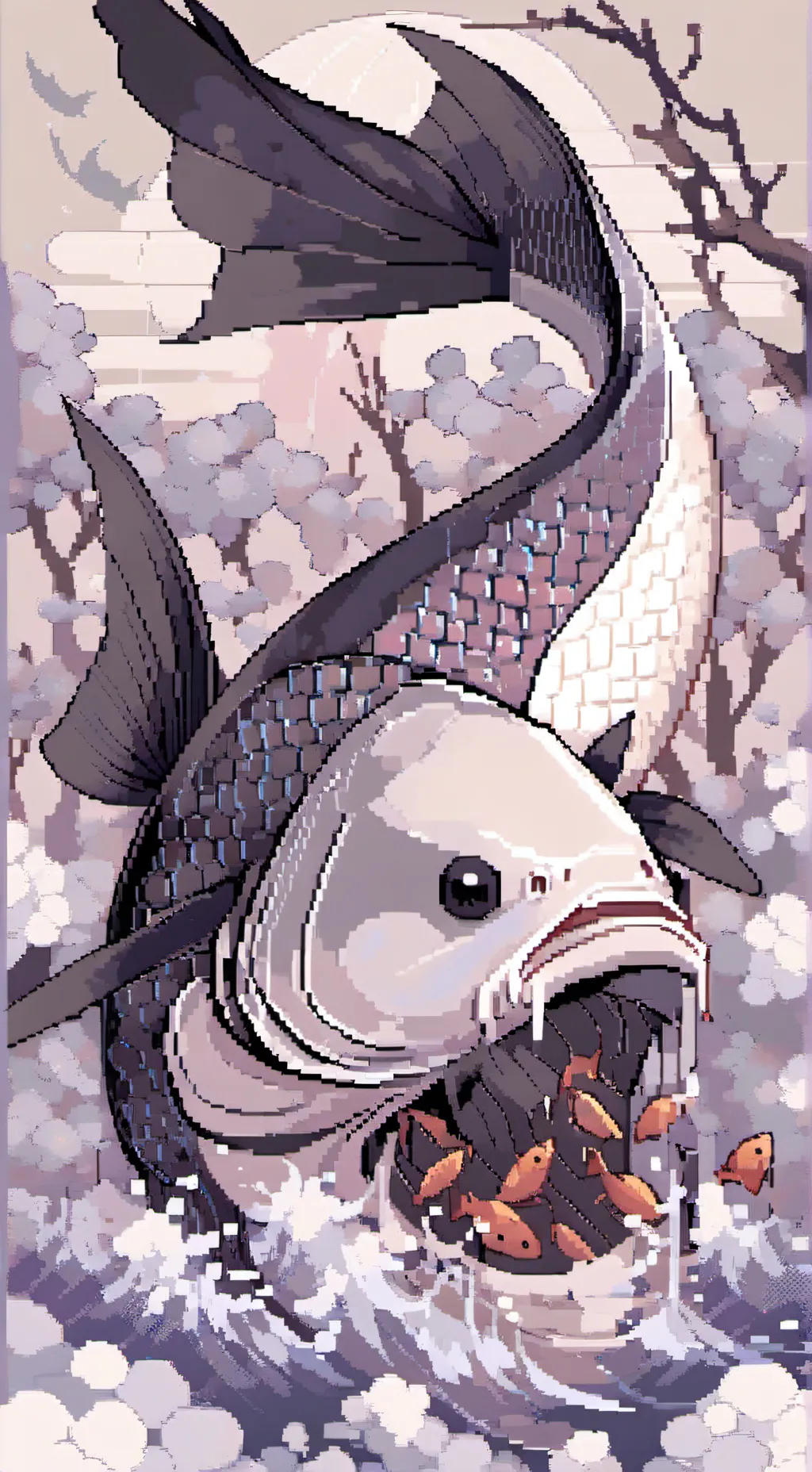 ai character: Fish background
