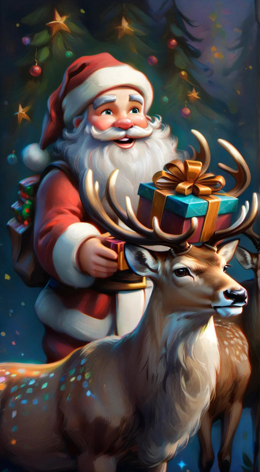 ai character: Santa claus background