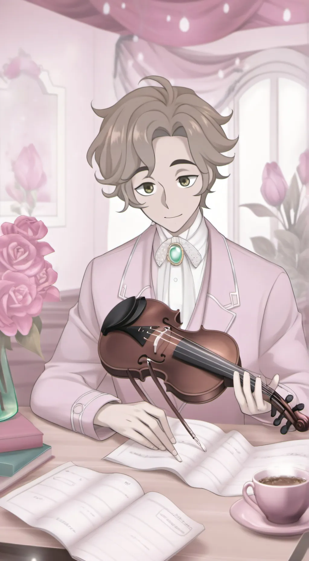 ai character: guy as a kid background