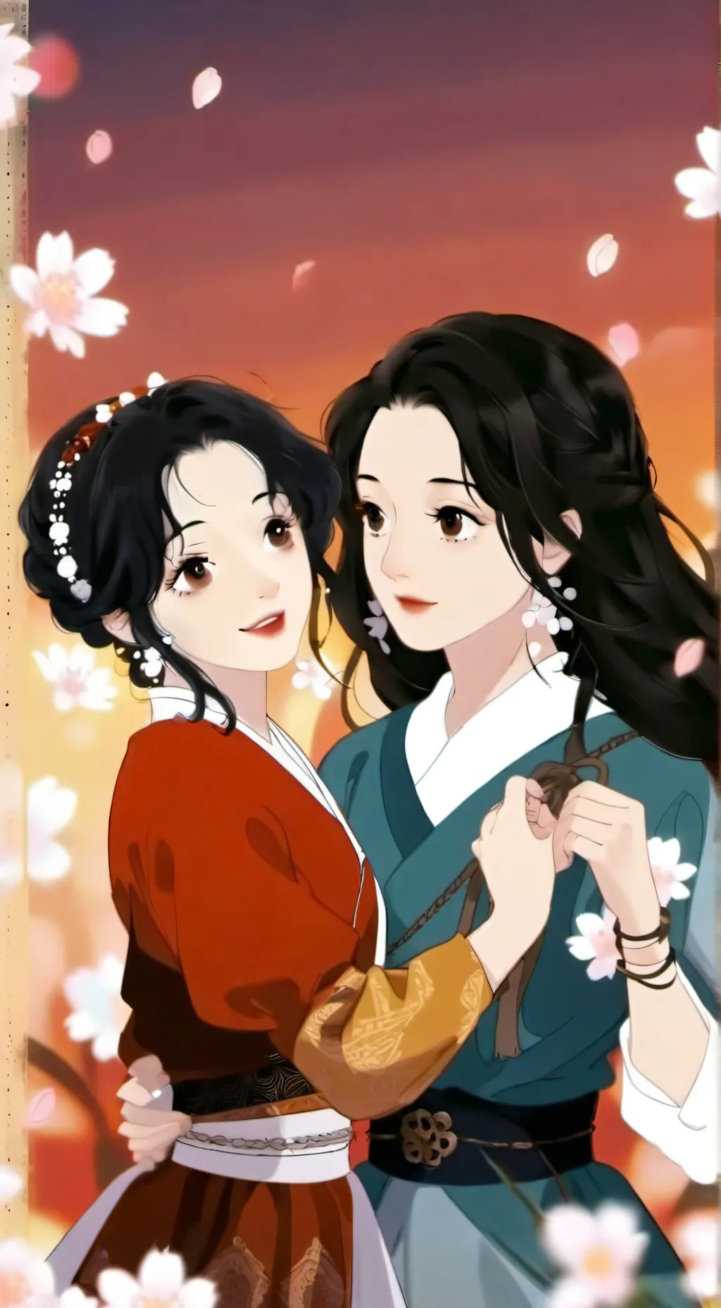 ai character: Alicia y Kiara background