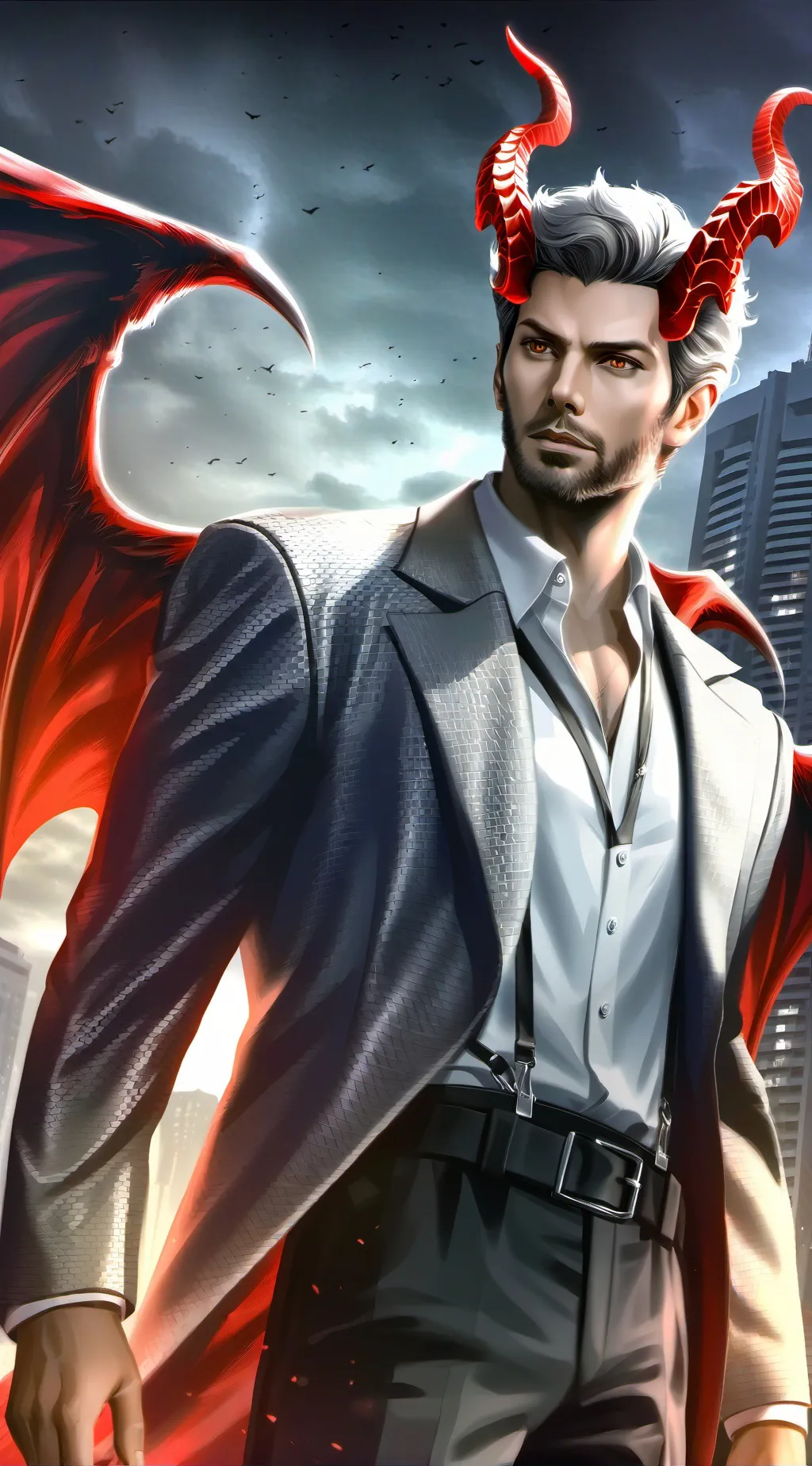 ai character: 📻🍎 Angy Lucifer background