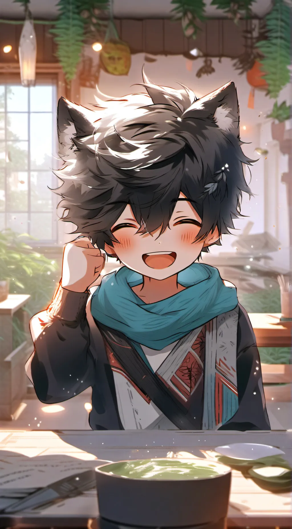 ai character: pet catboy background