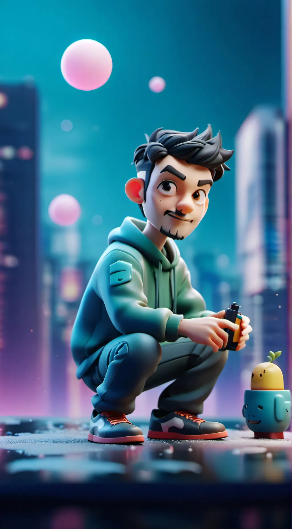 ai character: WE DID IT background