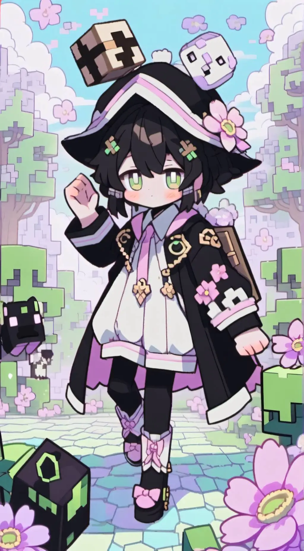 ai character: Minecraft background