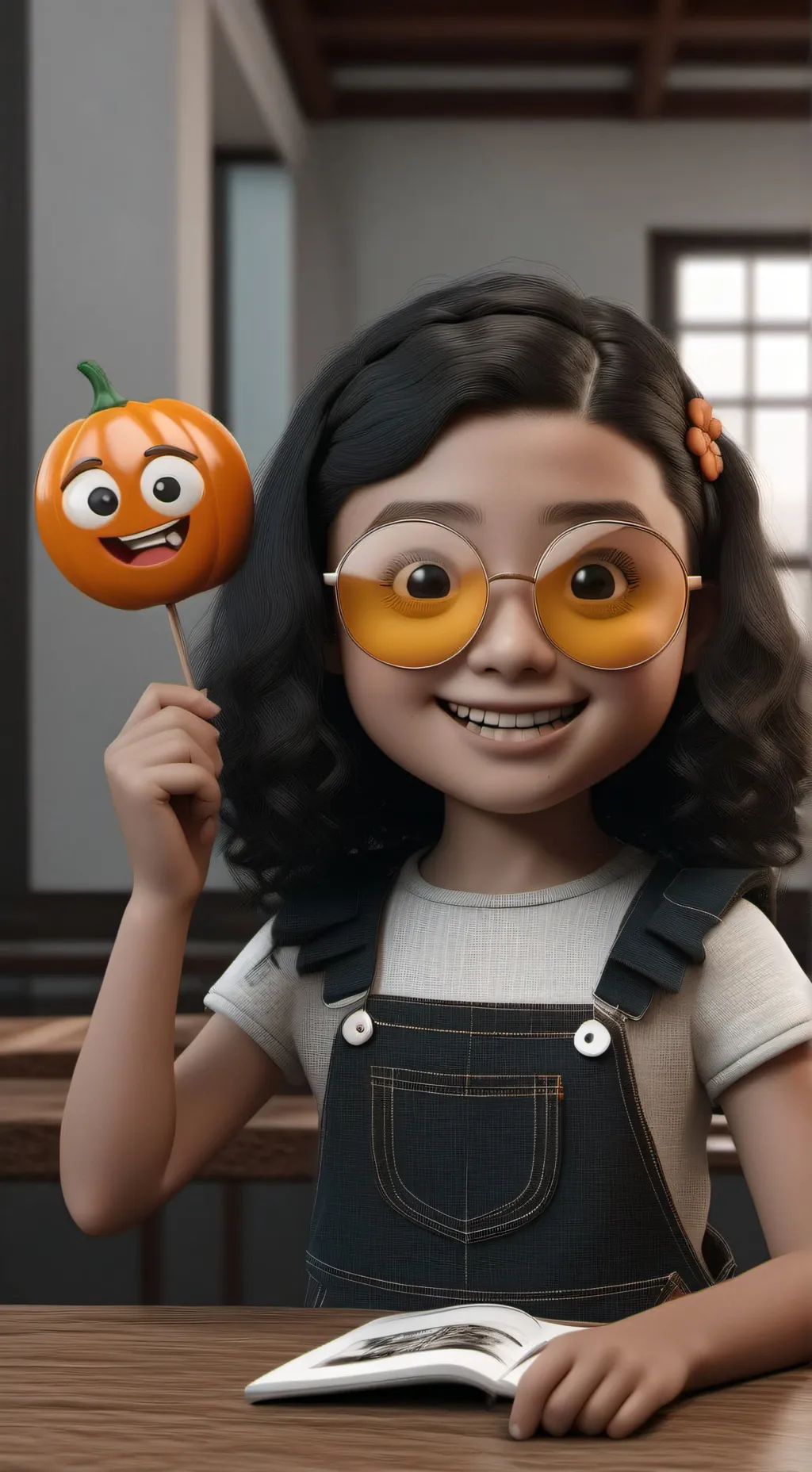 ai character: emoji cat background