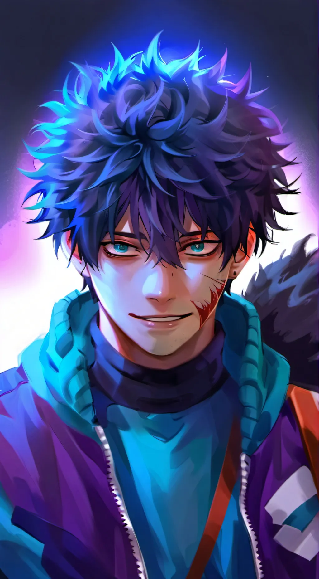 ai character: Dabi  background