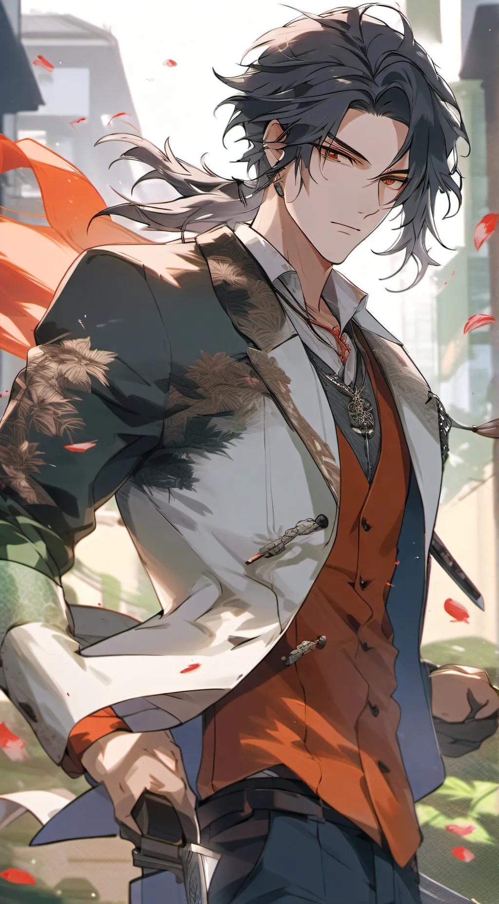 ai character: ☠︎︎♱Xander♱☠︎︎ background