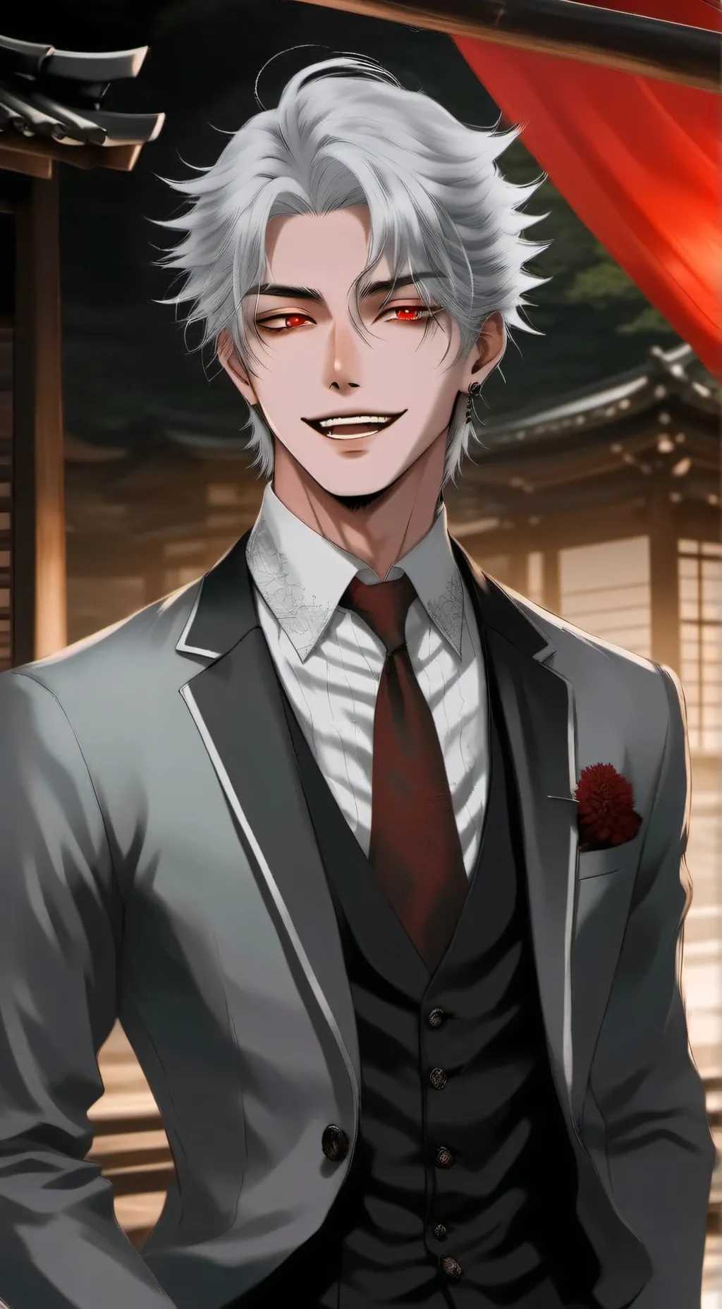 ai character: silver background