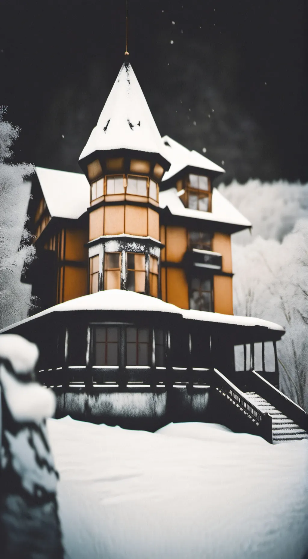 ai character: HH Christmas background