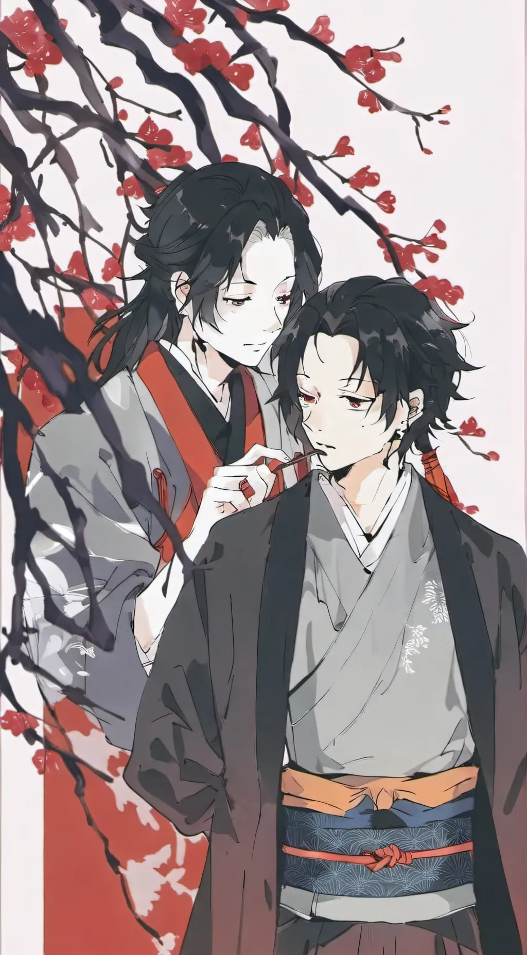 ai character: koku& Yoriichi  background