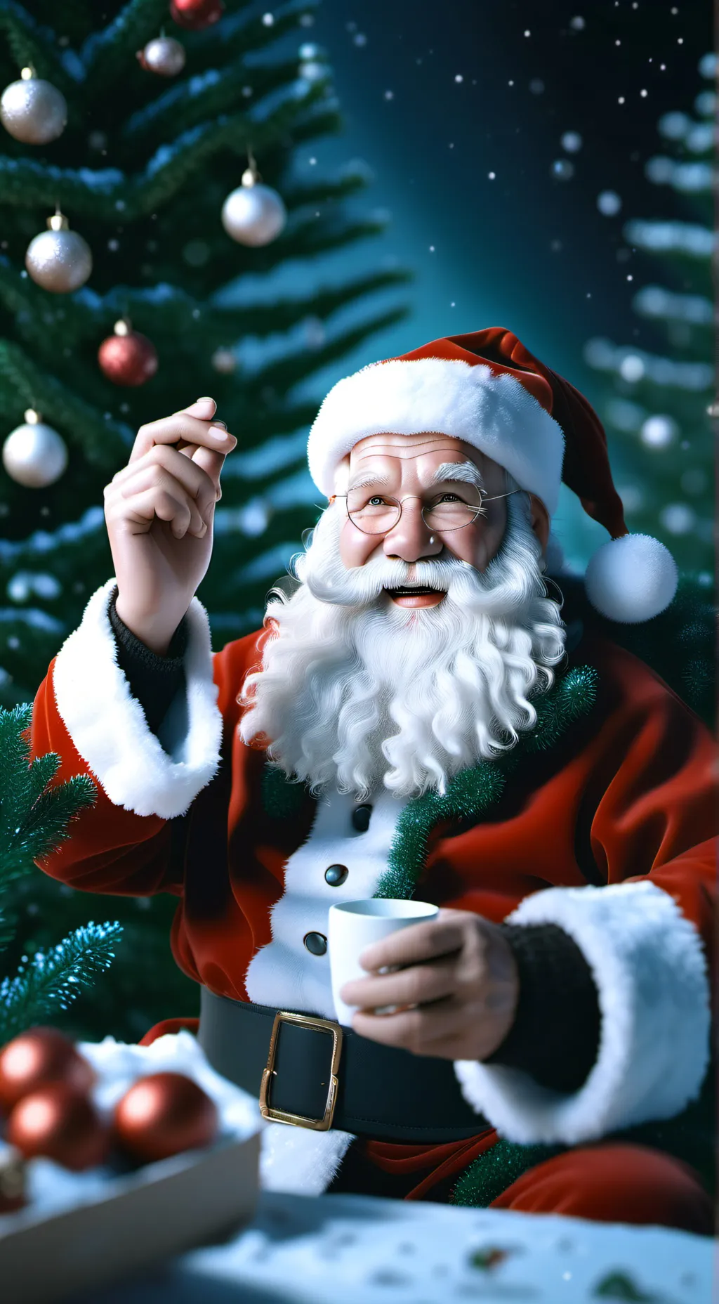 ai character: Santa Claus background