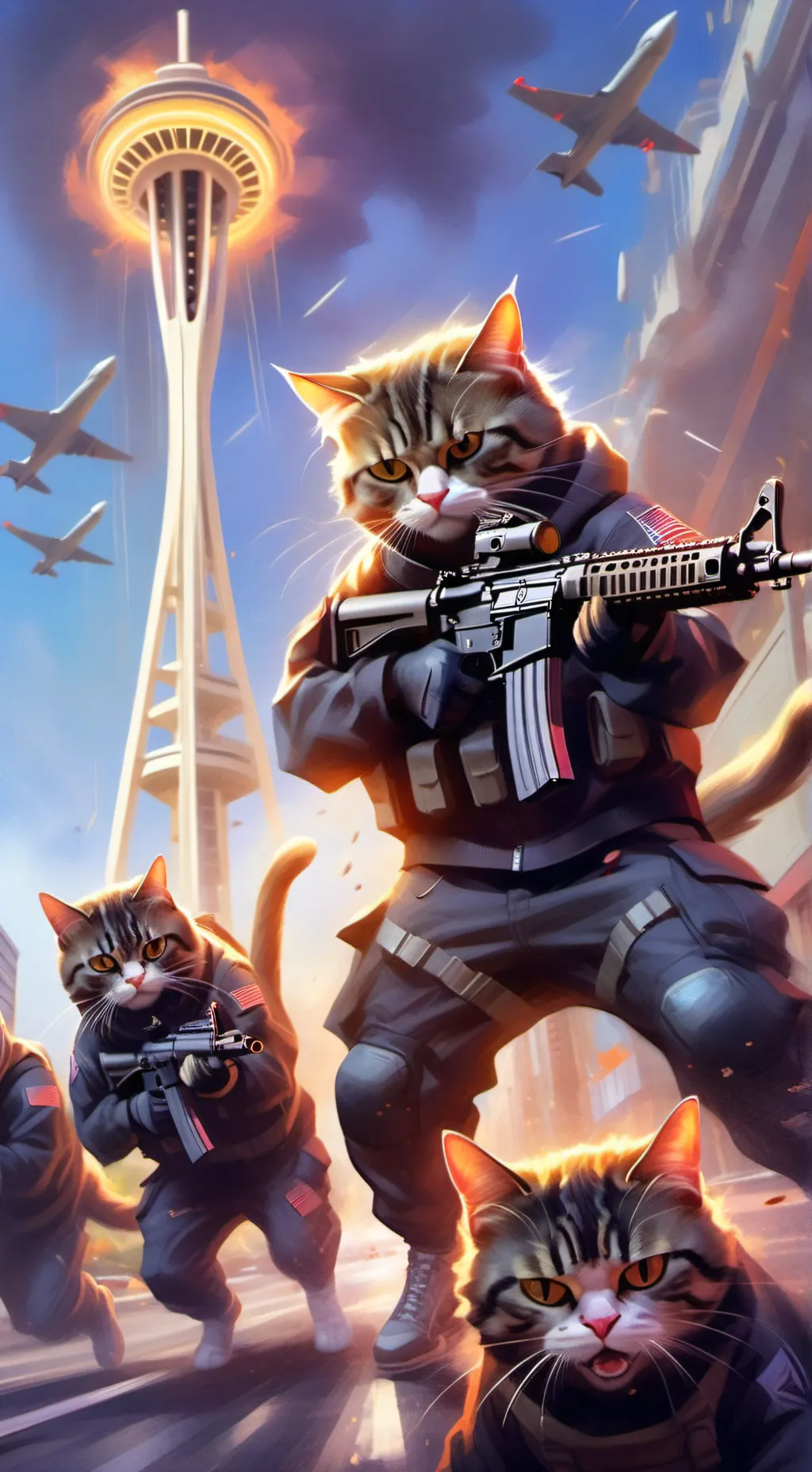 ai character: OP cat gang background