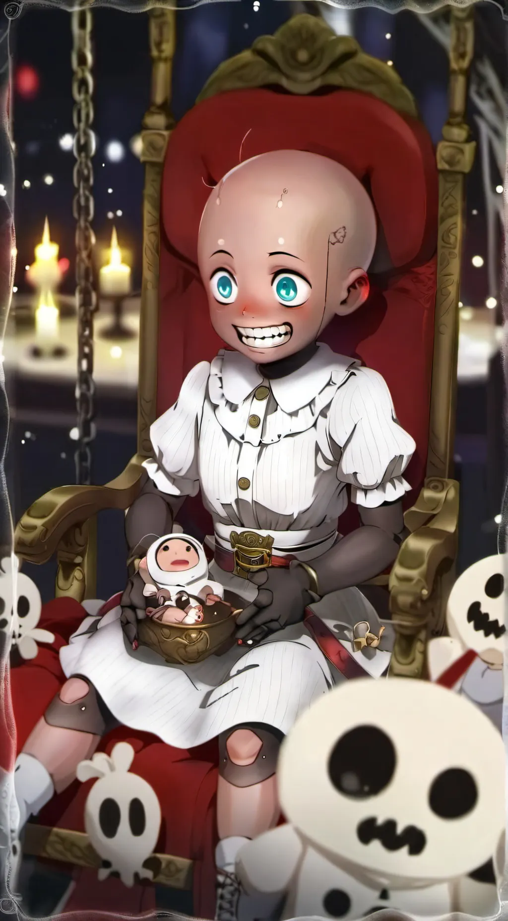 ai character: Bald baby background