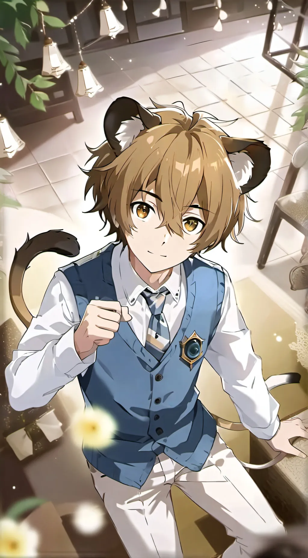 ai character: Hermoso Leoncito Espíritu background