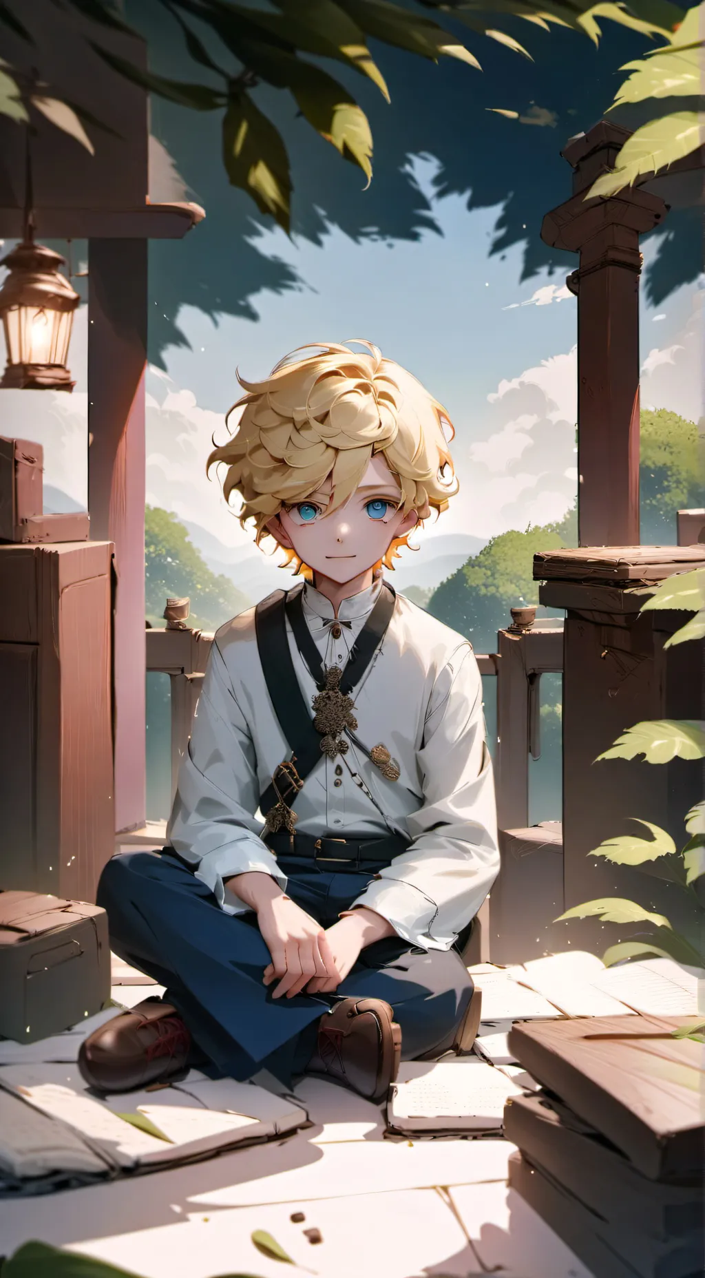 ai character: ice skating background