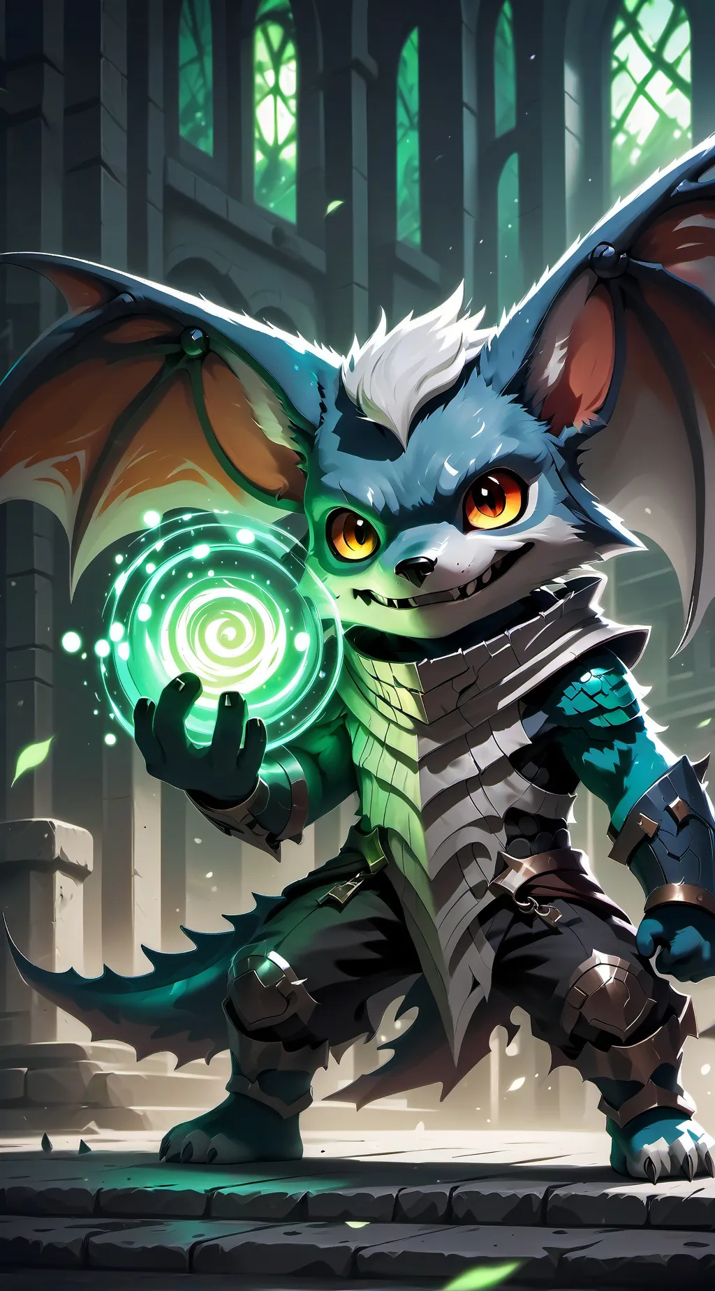 ai character: Dimon dog background