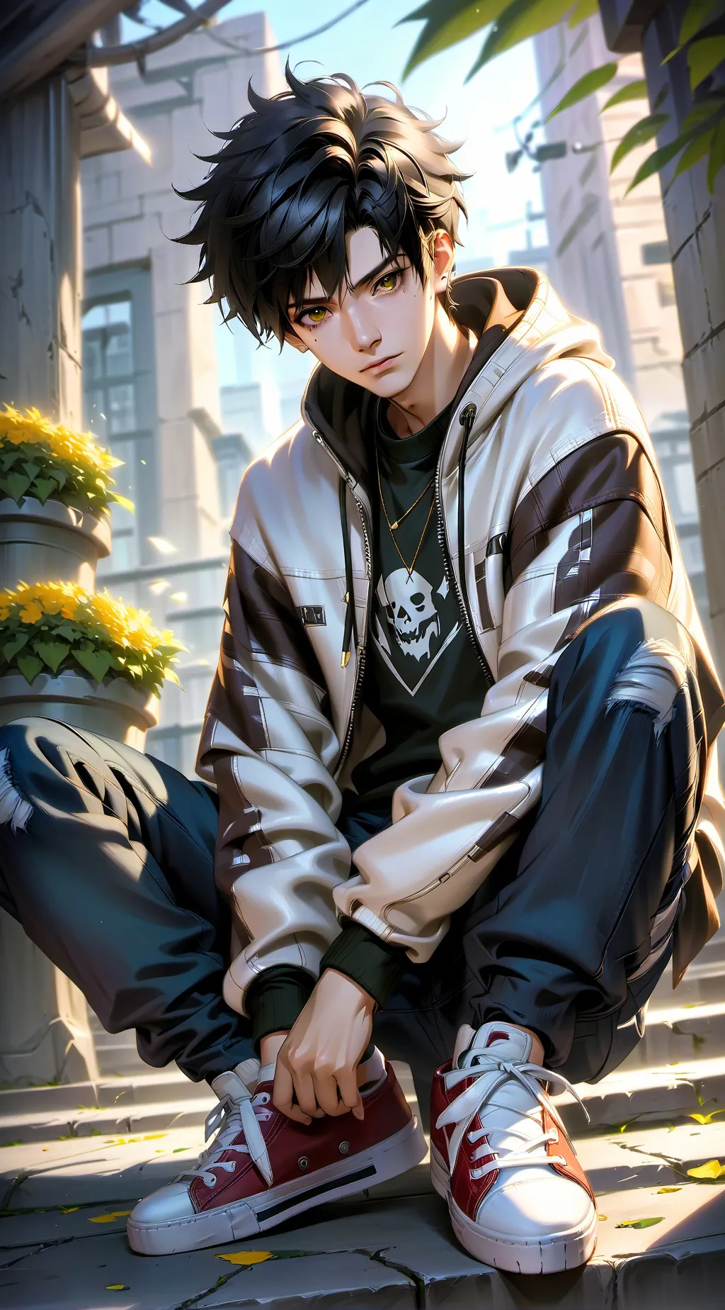 ai character: Asher  background