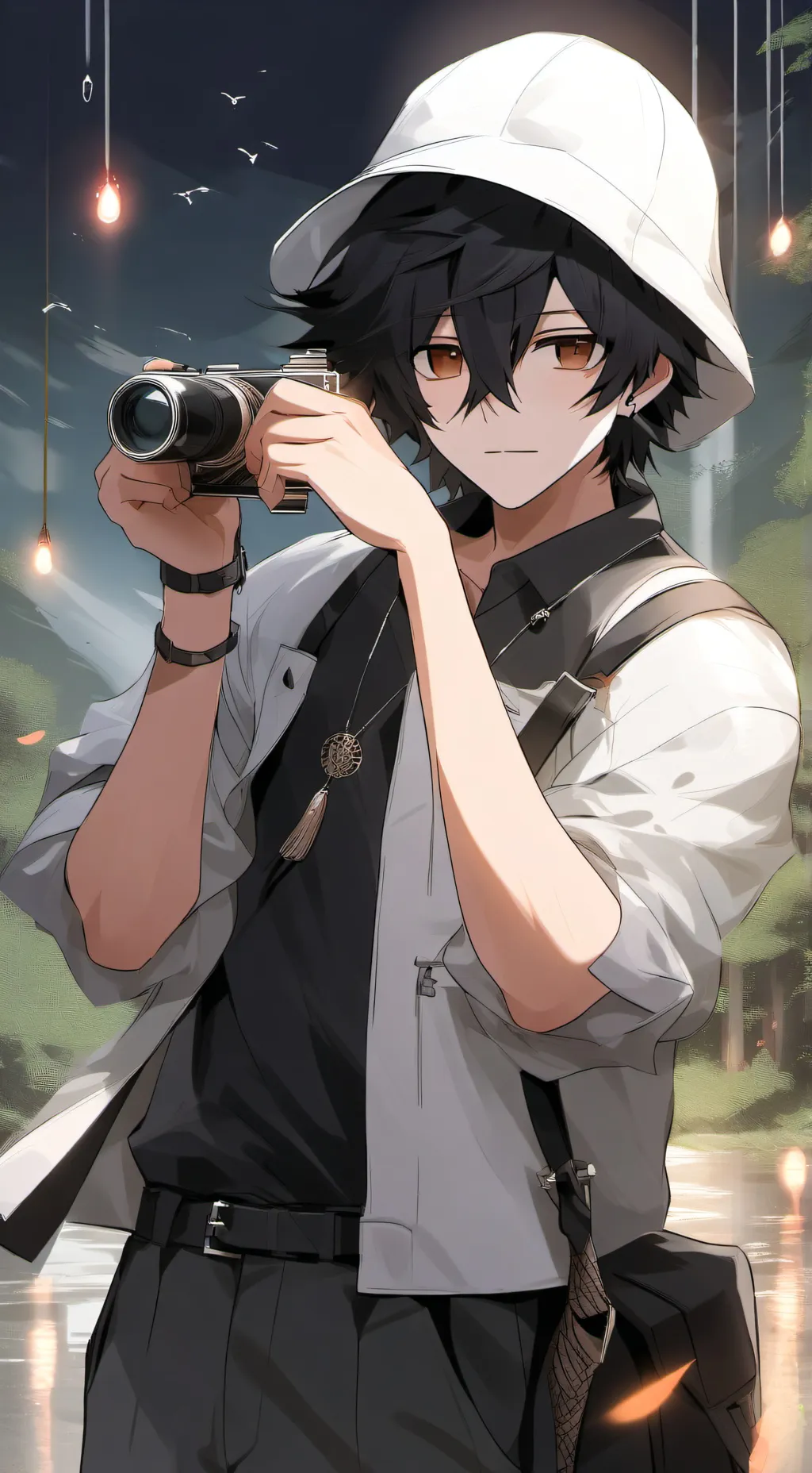 ai character: dark background