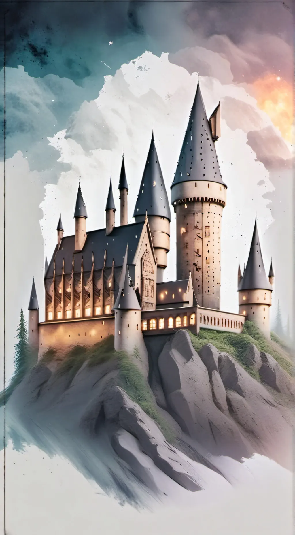 ai character: Hogwarts drama background