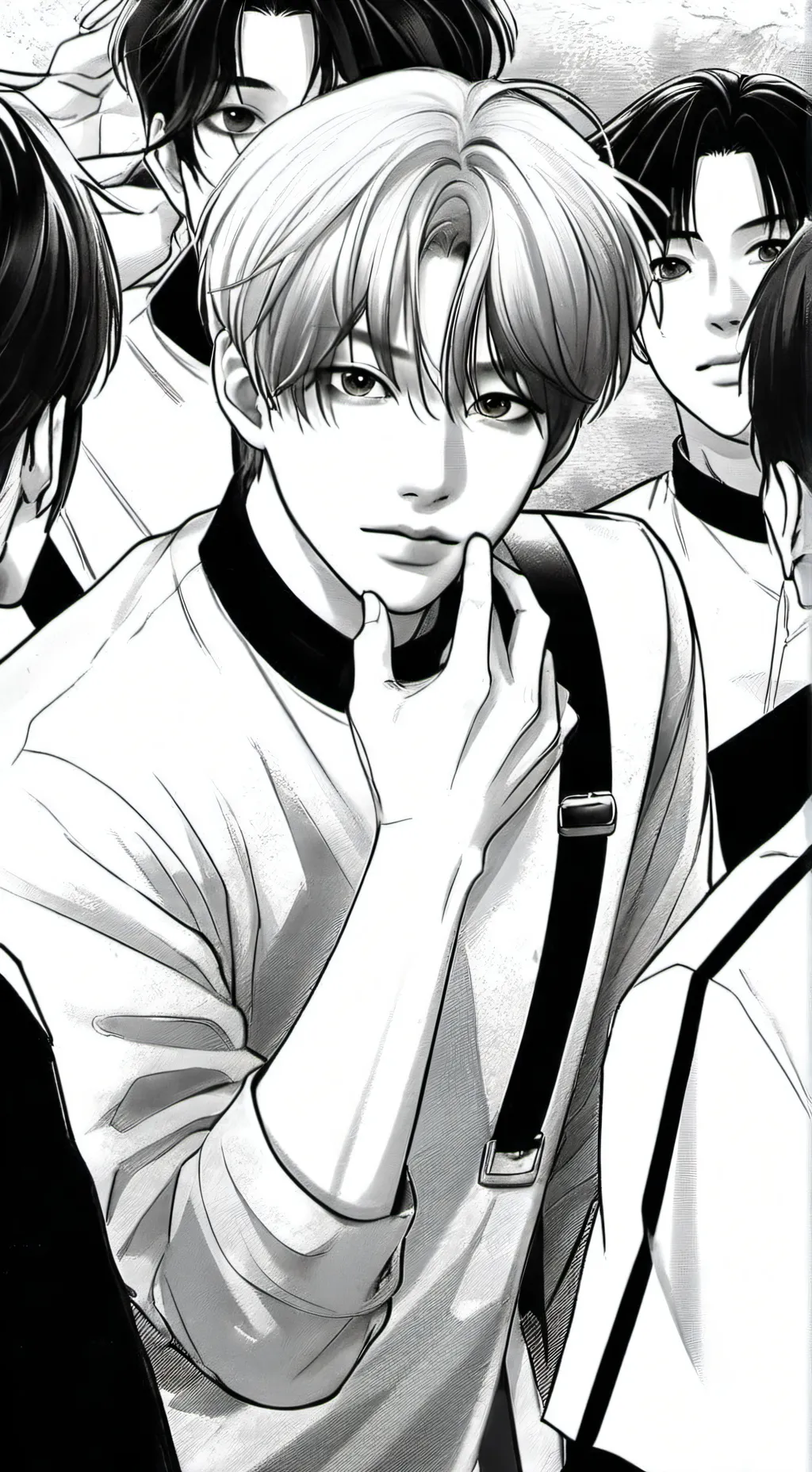 ai character: LeeKnow / leeminho background