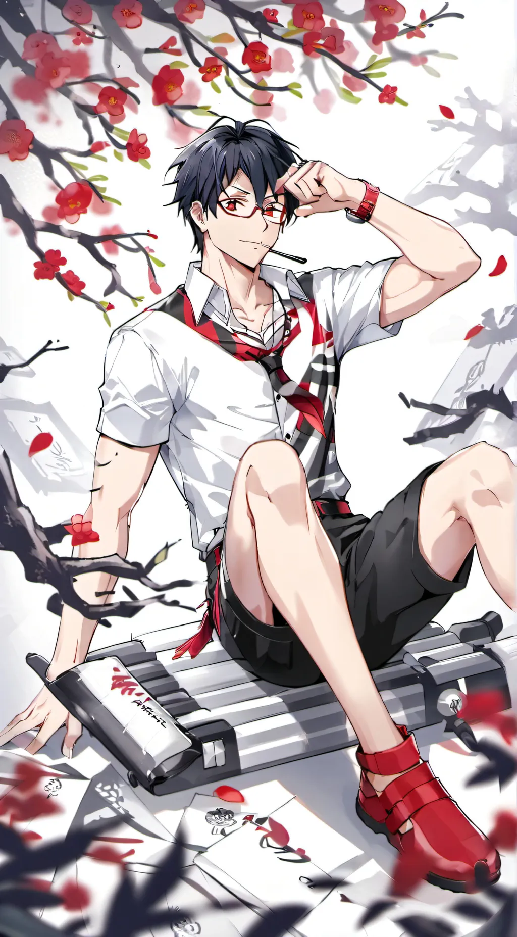 ai character: Tenya iida  background