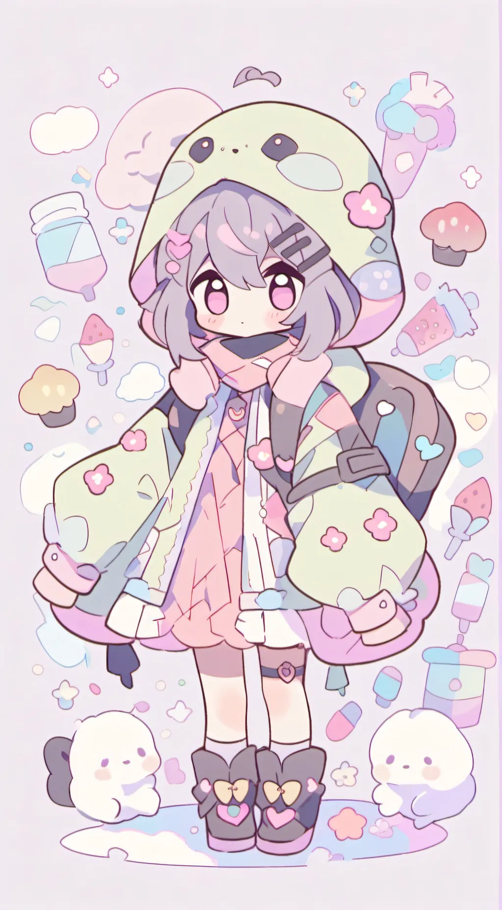 ai character: Dw but your a baby background