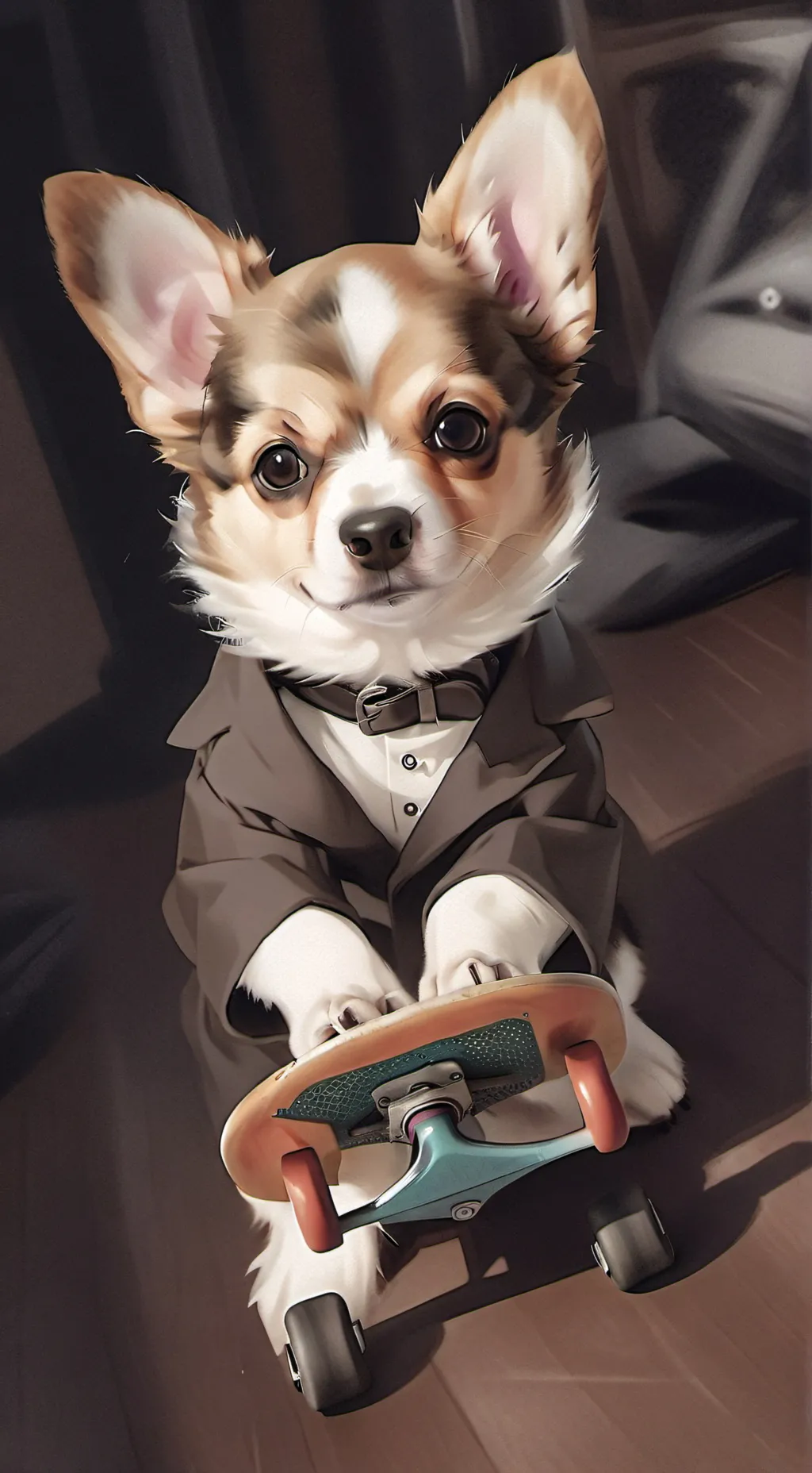 ai character: dog background