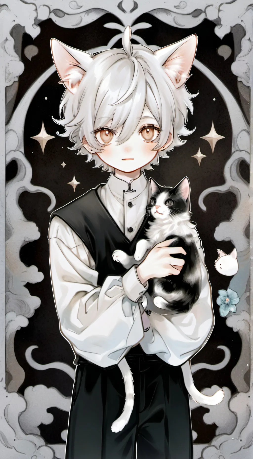 ai character: GATINHO  background