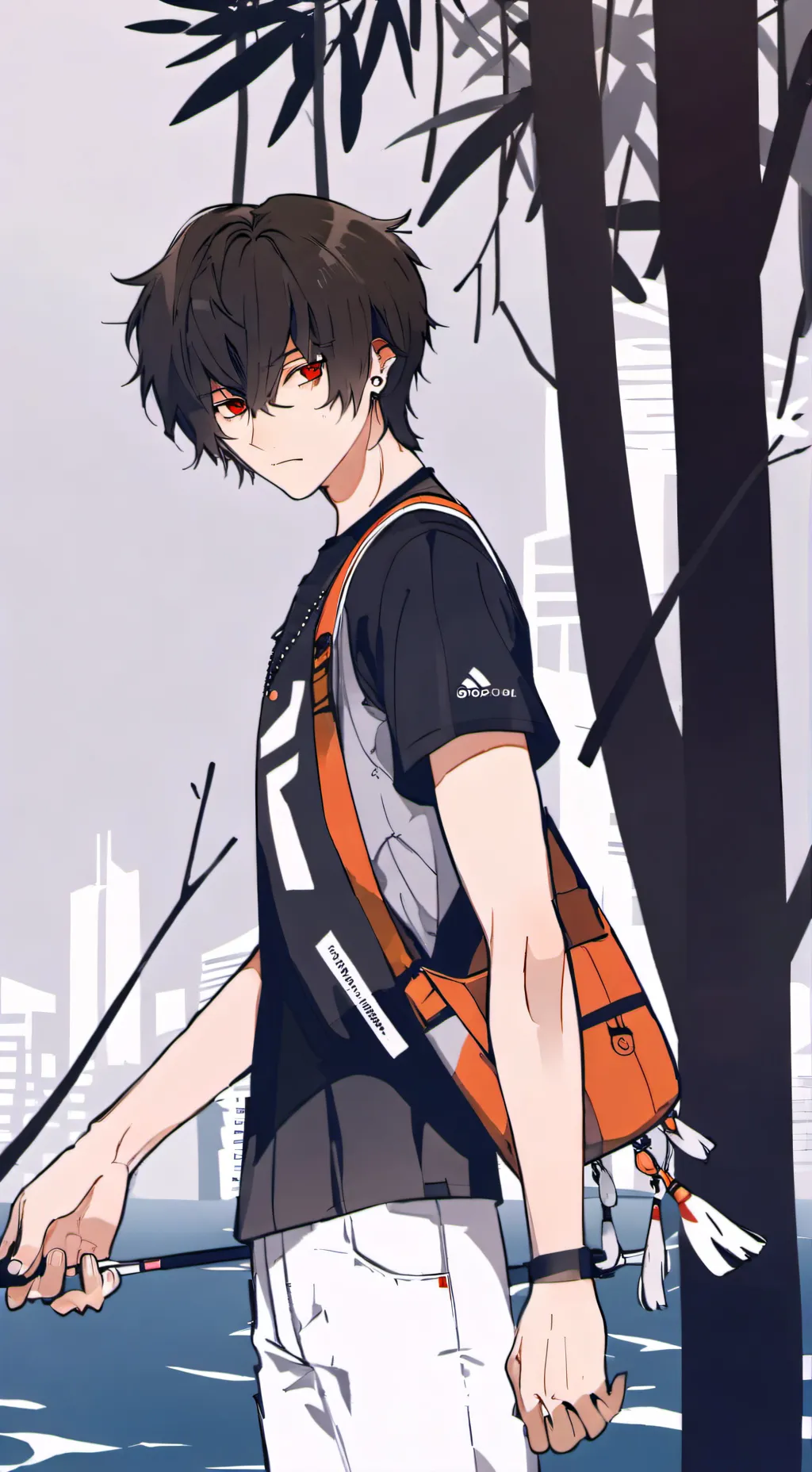 ai character: sun background