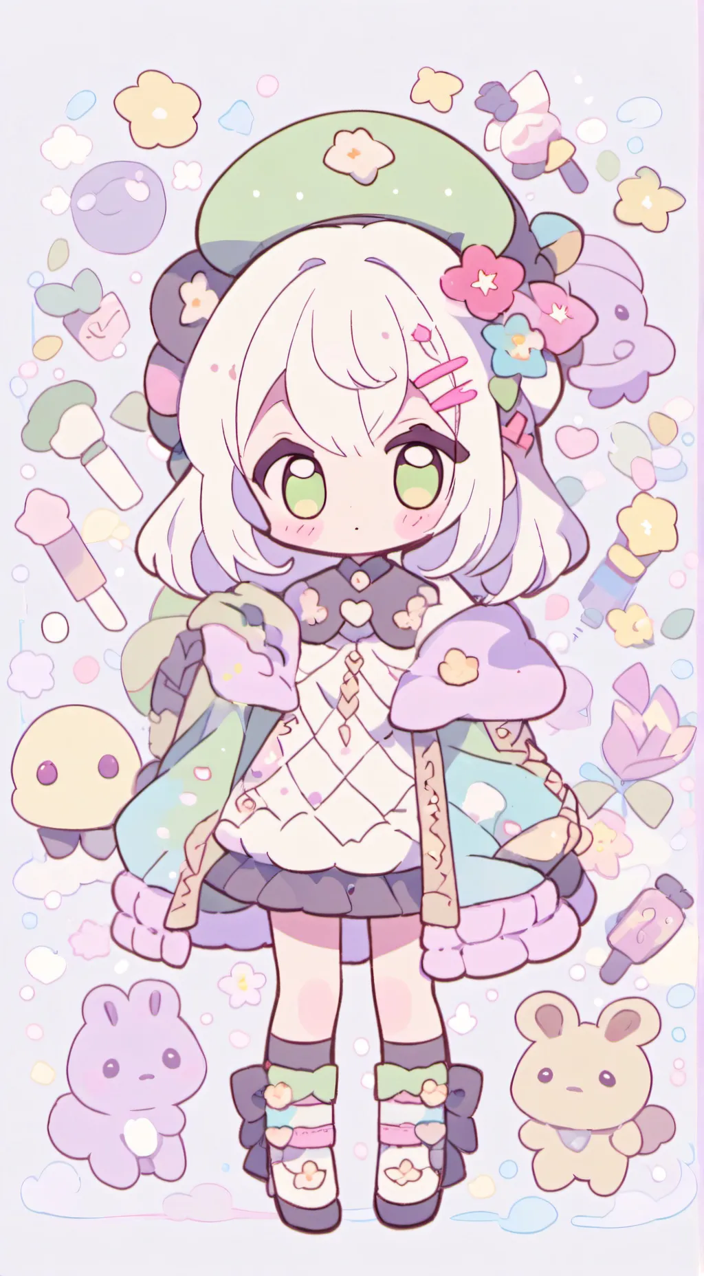 ai character: hh/hb girls  background