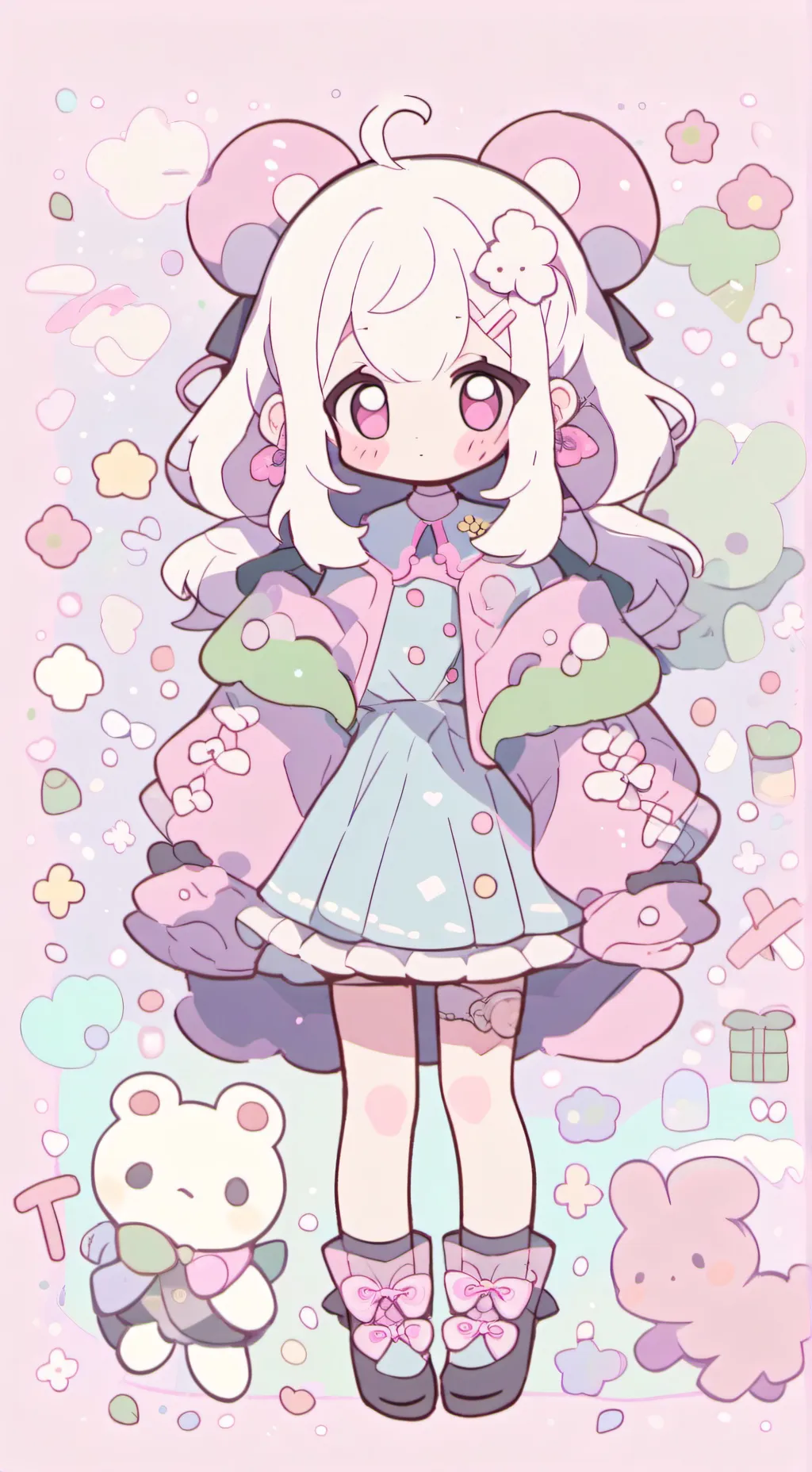 ai character: PINK GIRL background