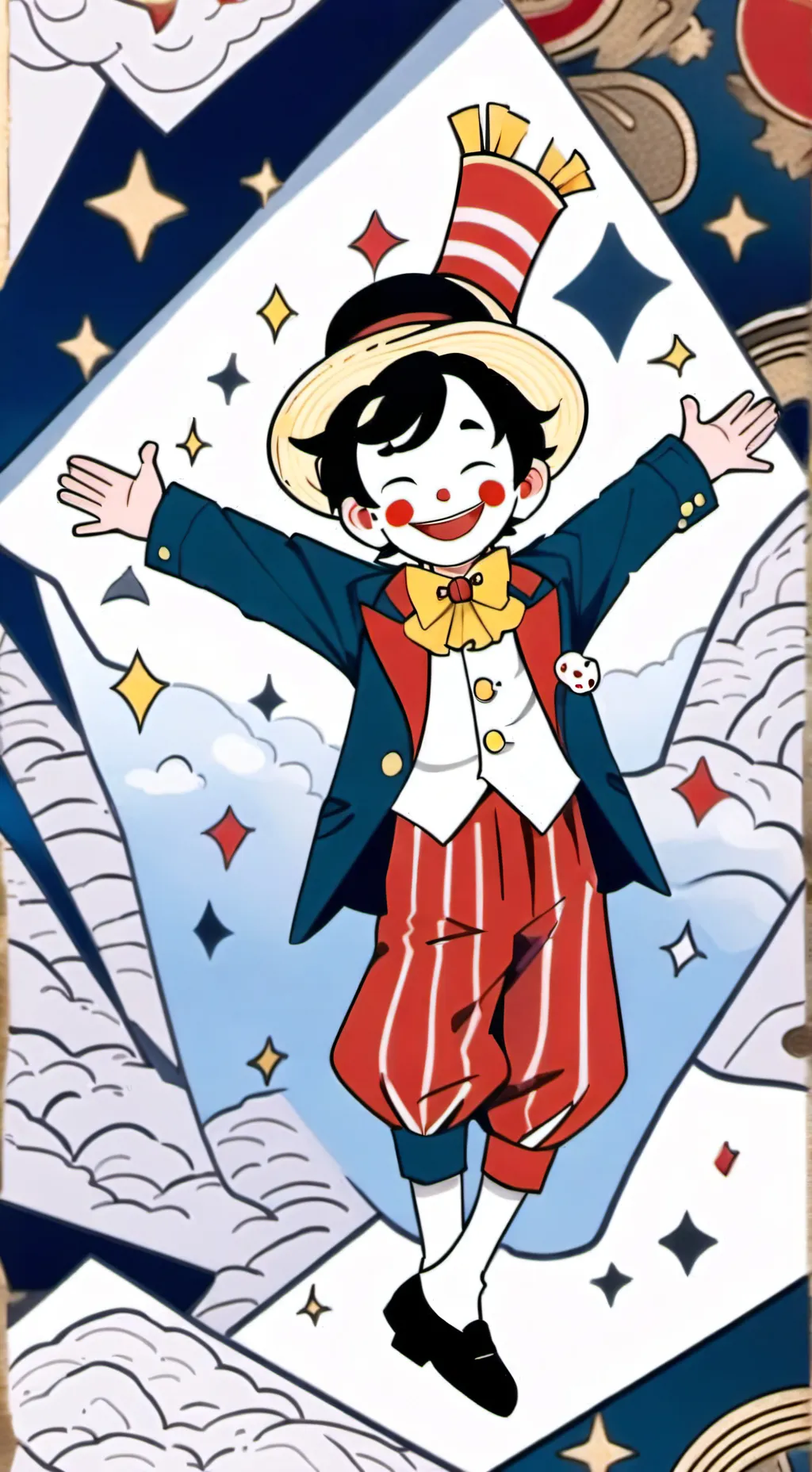 ai character: un payaso background