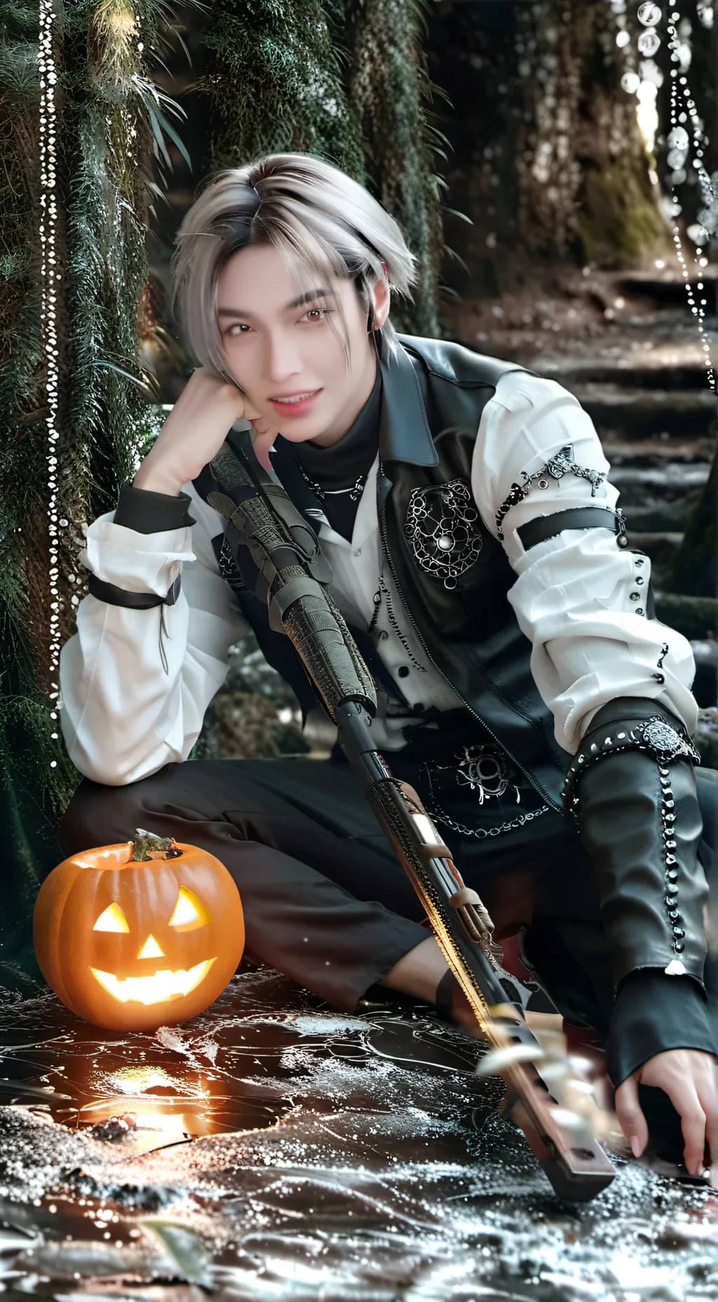 ai character: Bang Chan  background