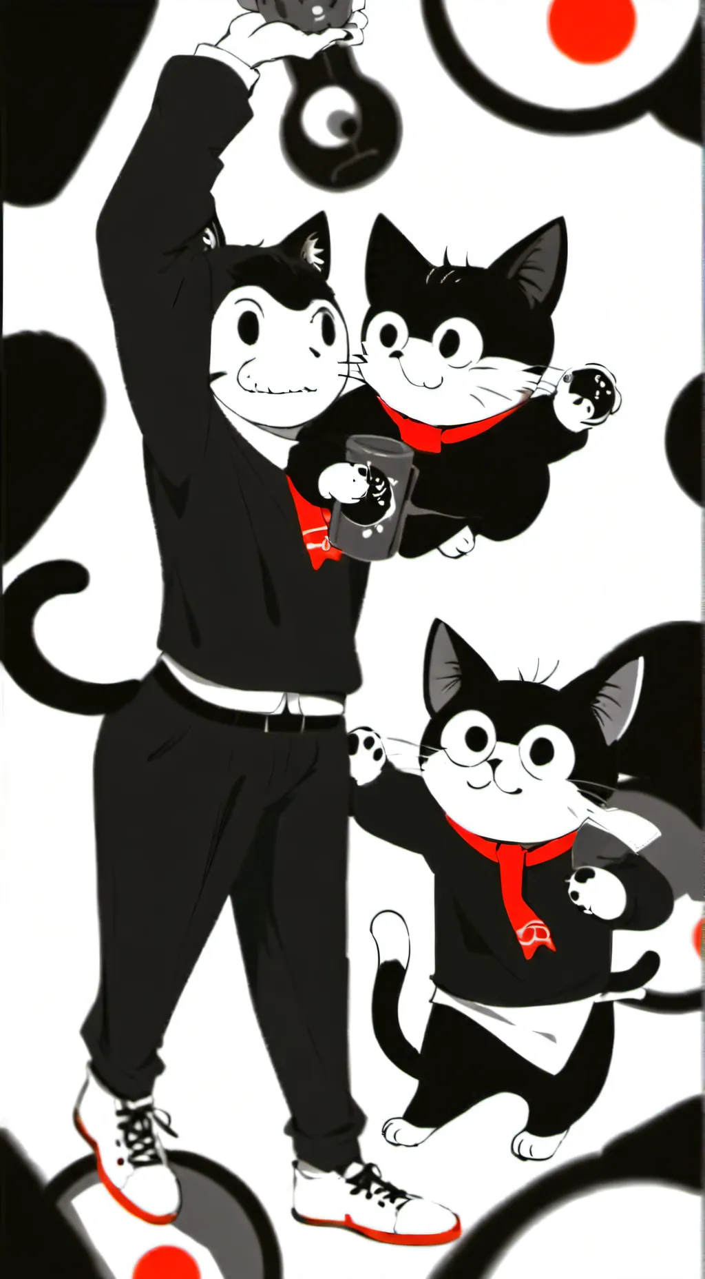 ai character: Gato felix background