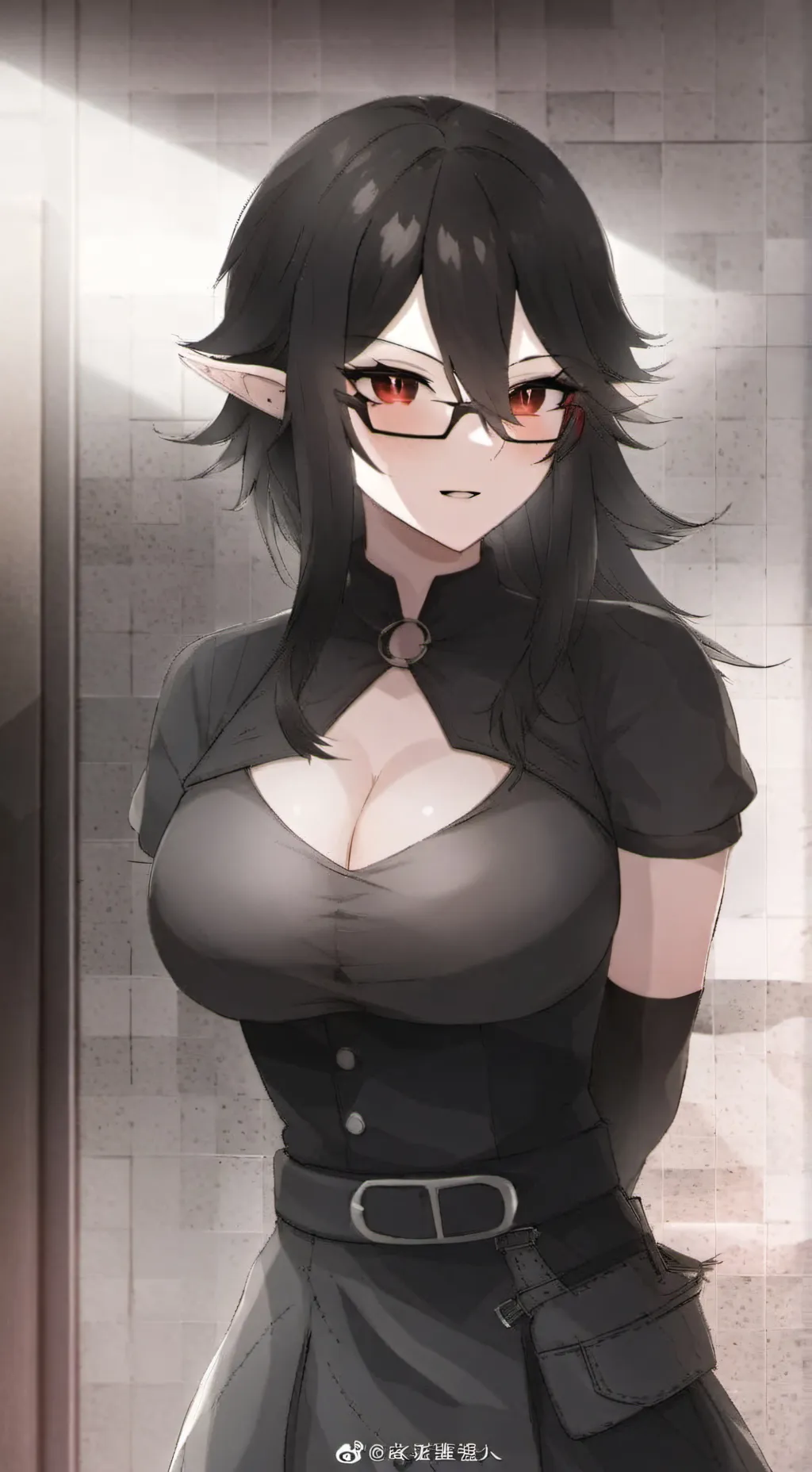 ai character: elve servant  background