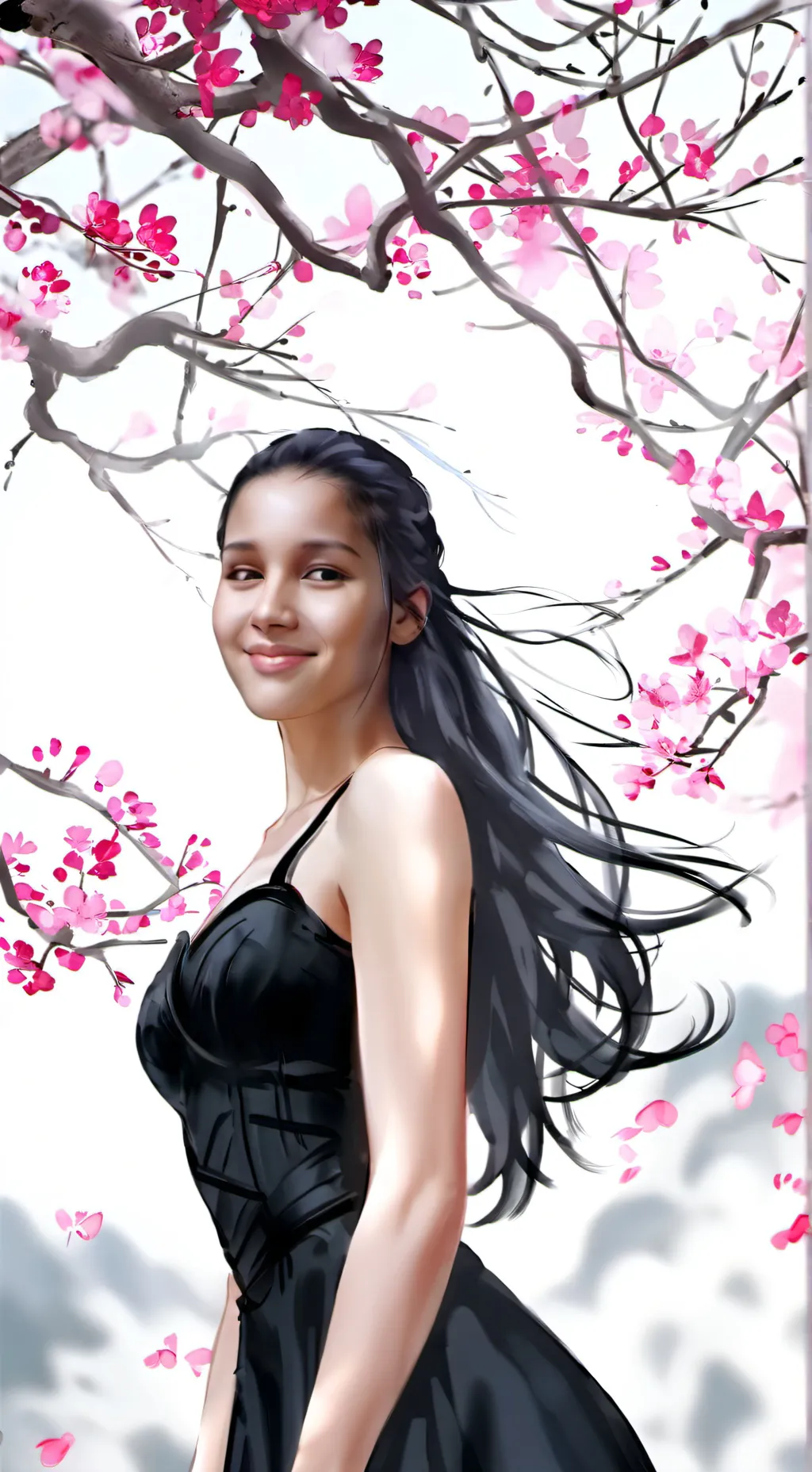 ai character: Sakura background