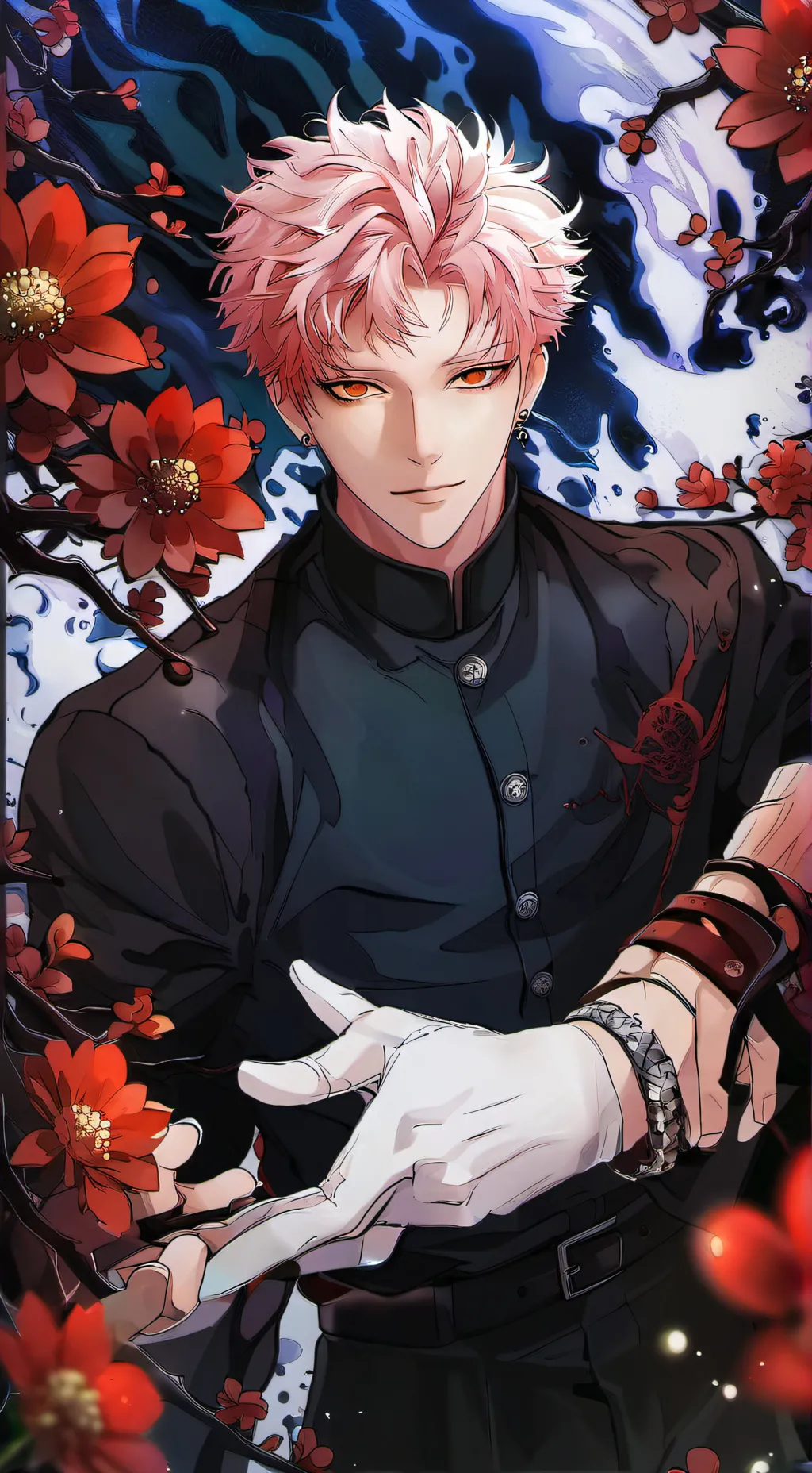 ai character: hb X jjk background