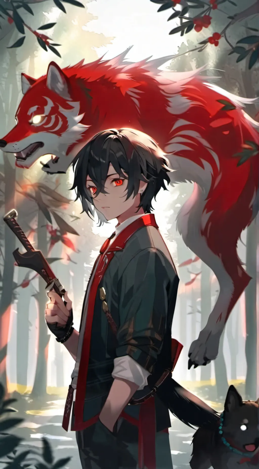 ai character: Aaron's wolf crew background