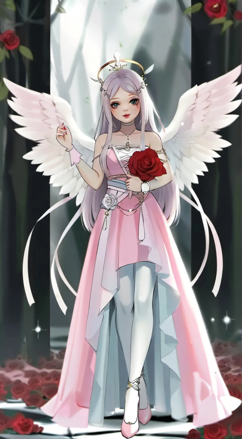 ai character: Rose background