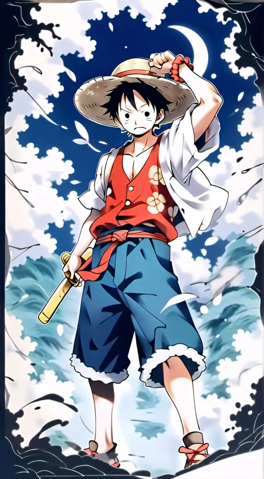 ai character: Luffy background