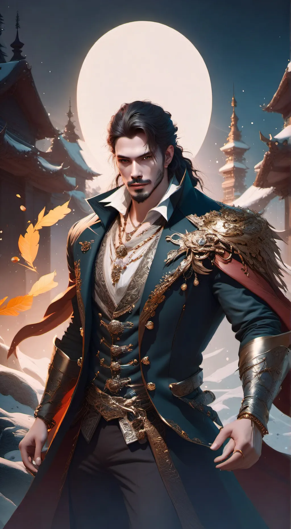 ai character: devil x cupid background